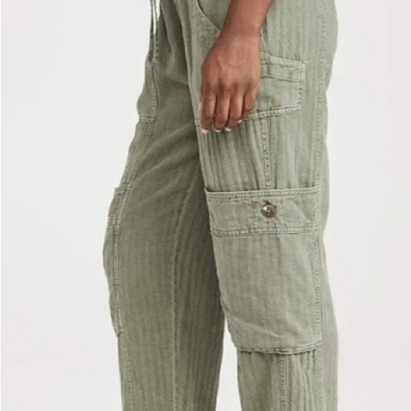 Free People Feeling Good Utility Pull-On Pants in the color Eden - Picture 5 of 10